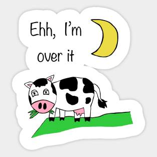 Cow over the moon Sticker